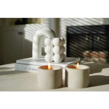 JnnLiuLiu: Bubble, Cube-Like White Ceramic Vase for Flowers, Home Decor, Pampas Grass. Boho, Stylish...