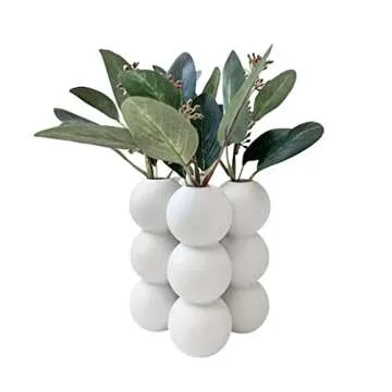 Handmade Minimalist White Ceramic Vase for Home Decor