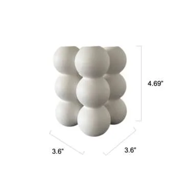 Handmade Minimalist White Ceramic Vase for Home Decor