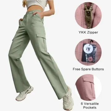 Lepunuo High Waisted Cargo Pants for Women's Fashion