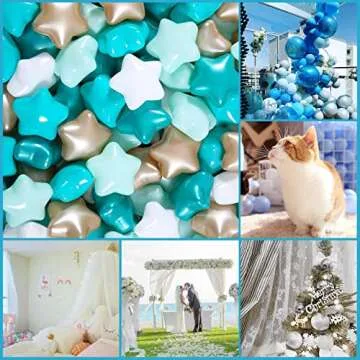 GOGOSO Star Ball Pit Balls for Toddlers -100pcs Star Ball Phthalate Free BPA Free Non-Toxic Crush Proof Play Balls Play Tent Playpen Pool Playhouse Party Decoration