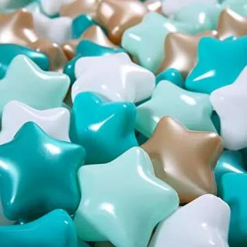 GOGOSO Star Ball Pit Balls for Toddlers -100pcs Star Ball Phthalate Free BPA Free Non-Toxic Crush Proof Play Balls Play Tent Playpen Pool Playhouse Party Decoration