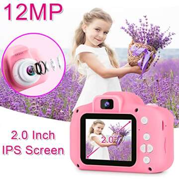 GKTZ Kids Camera for Girls Ages 3-8 - Fun Digital Toy