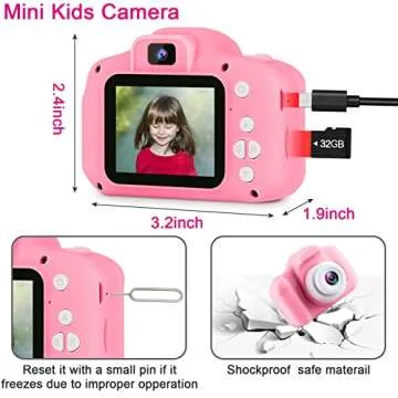 GKTZ Kids Camera for Girls Ages 3-8 - Fun Digital Toy
