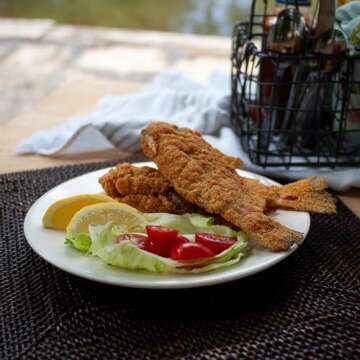 Bayou Classic 700-701 4-gal Stainless Bayou Fryer Includes 2 Stainless Mesh Baskets Fry Thermometer Drain Valve High Pressure Regulator w/ 48-in Stainless Braided LPG Hose