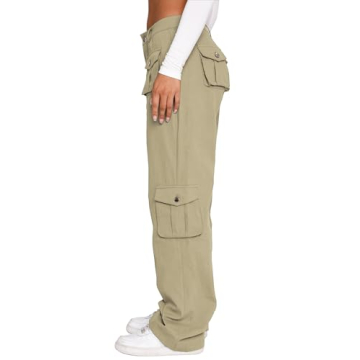 Trendy High Waist Baggy Cargo Pants for Women & Girls