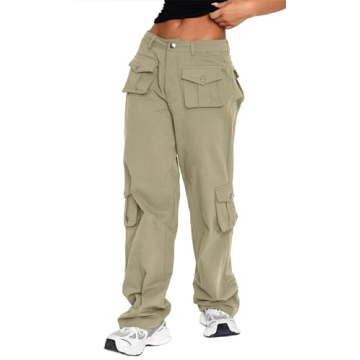 Trendy High Waist Baggy Cargo Pants for Women & Girls