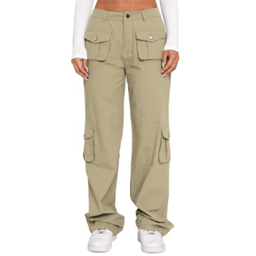 Trendy High Waist Baggy Cargo Pants for Women & Girls