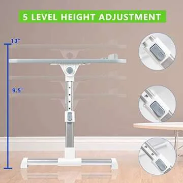 Adjustable OLIKER Laptop Table for Bed & Sofa Use