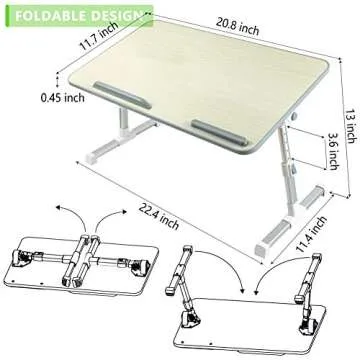 Adjustable OLIKER Laptop Table for Bed & Sofa Use