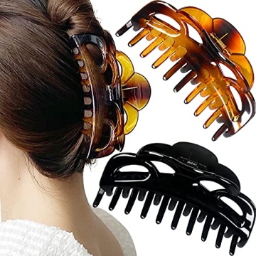 ACCGLORY Jumbo Hair Clips for Thick Hair - Strong Hold