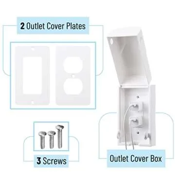 Bates Baby Safety Outlet Cover Box - Childproof Outlet Cover for Home Safety