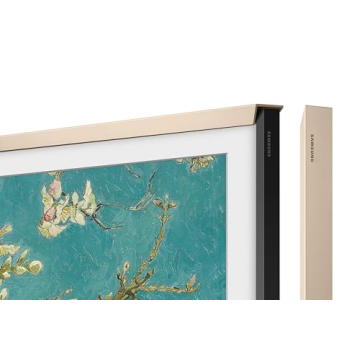 SAMSUNG 55" The Frame TV Customizable Bezel, Magnetic Sand Gold Metal