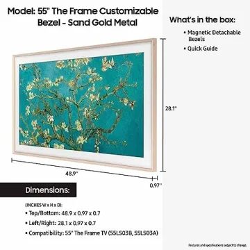 SAMSUNG Frame TV Customizable Bezel Quick Easy Install