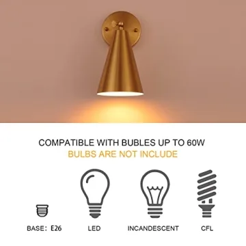 MWZ Brass Sconces Modern Lighting Set for Home Decor