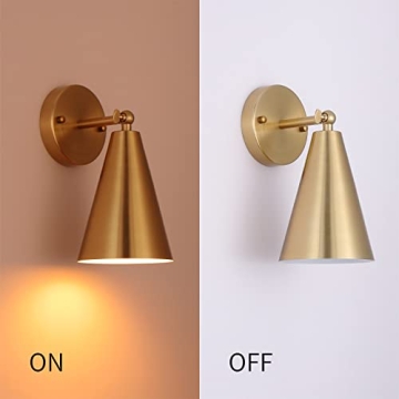 MWZ Brass Sconces Modern Lighting Set for Home Decor