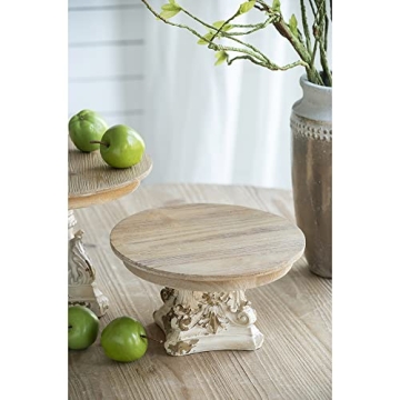 Rustic Farmhouse Décor Plate Cake Stand Distressed Vintage