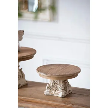 Rustic Farmhouse Décor Plate Cake Stand Distressed Vintage