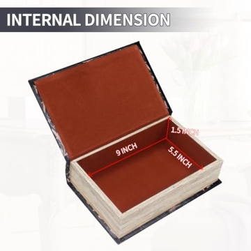 Microkize Vintage Book Shaped Storage Box for All Occasions
