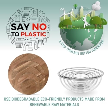 dokaworld Glass Mixing Bowls - Durable and Stackable Food Storage