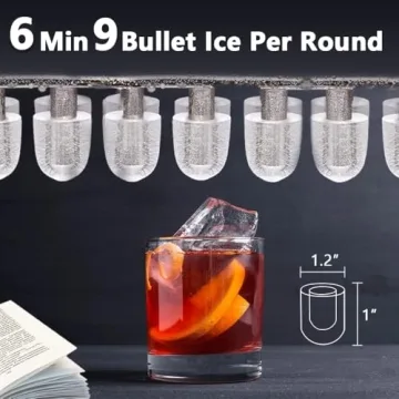 Portable Ice Maker Producing 26Lbs Bullet Ice Daily