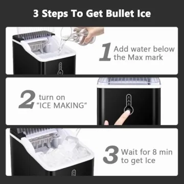 Portable Ice Maker Producing 26Lbs Bullet Ice Daily