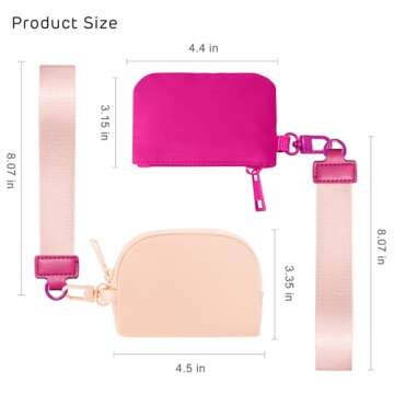 Viverte Mini Zip Around Wristlet Wallet for Teens and Adults