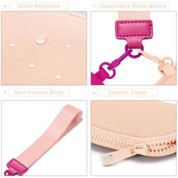Viverte Mini Zip Around Wristlet Wallet for Teens and Adults