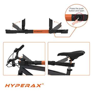 Hyperax Adapter Fits Up to 70lbs for E Bike Hitch Platform Rack, Perfect for LECTRIC, RAD Power, AVENTON, and Other Step Thru or Folding E Bikes. Must Needed for Step Thru and Sloppy Frame Bikes