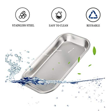 Durable 3 Pack Stainless Steel Trays for Any Use