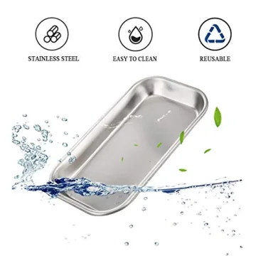 Durable 3 Pack Stainless Steel Trays for Any Use