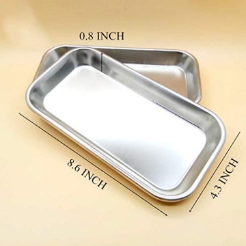 Durable 3 Pack Stainless Steel Trays for Any Use