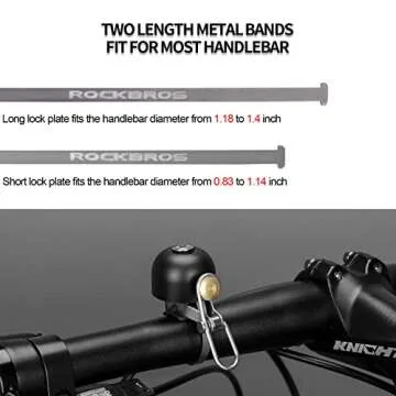 ROCKBROS Bike Bell Classic Bicycle for Ring with Loud Sound Bells Road Mountain Handlebars Adults Black