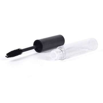 2Pcs 10ml Empty Mascara Tube with Eyelash Wand, Eyelash Cream Container Bottle with Funnels Transfer Pipettes