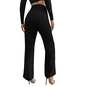 Elegant High Waist Solid Long Pants for Women