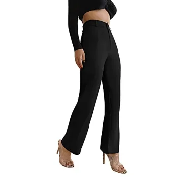 Elegant High Waist Solid Long Pants for Women