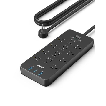 Anker Power Strip with USB Ports - 12 Outlets for Home & Office