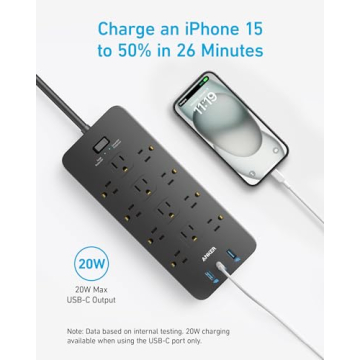 Anker Power Strip 12 Outlets USB Surge Protector