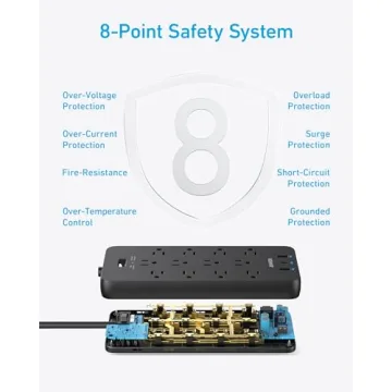 Anker Power Strip 12 Outlets USB Surge Protector