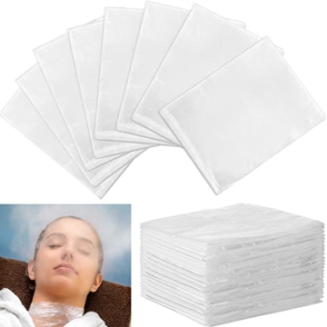 100 Pack Sauna Bag Plastic Body Wrap Disposable Sauna Blanket Liners 87 x 47 Inch Sauna Wrap Thicken...