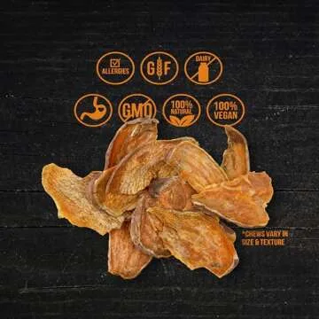 Wholesome Pride Sweet Potato Dog Treats 100% Natural