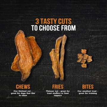 Wholesome Pride Sweet Potato Chews 100% All-Natural Single Ingredient Dog Treats, 16 oz