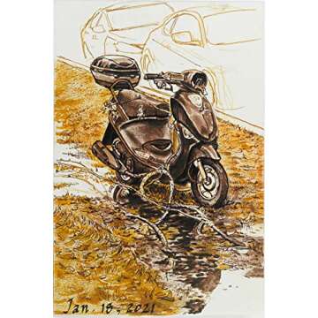 Faber-Castell Art & Graphic Pitt Artist Pen India Ink Pen, Dark Sepia, Wallet Of 4, For Art, Craft, Drawing, Sketching, Home, School, University, Colouring