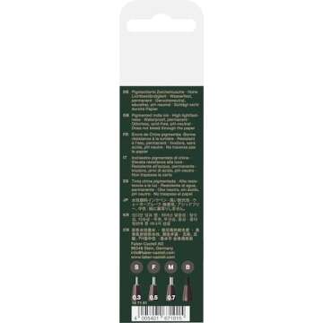 Faber-Castell Art & Graphic Pitt Artist Pen India Ink Pen, Dark Sepia, Wallet Of 4, For Art, Craft, Drawing, Sketching, Home, School, University, Colouring