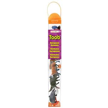 Safari Ltd. Set of 9 European Animal Toy Figures | TOOB Collection | Non-Toxic and BPA Free | Toy An...