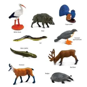 Safari Ltd. Set of 9 European Animal Toy Figures | TOOB Collection | Non-Toxic and BPA Free | Toy Animals | Suitable for Ages 3 and Up