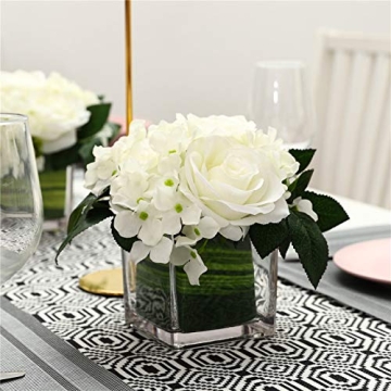 Elegant Silk Rose Centerpiece for Home & Weddings