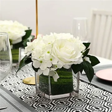 Elegant Silk Rose Centerpiece for Home & Weddings