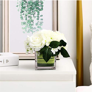 Elegant Silk Rose Centerpiece for Home & Weddings