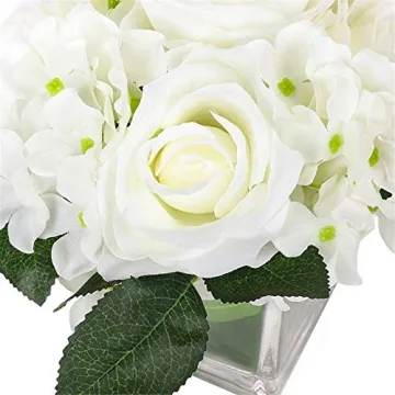Elegant Silk Rose Centerpiece for Home & Weddings